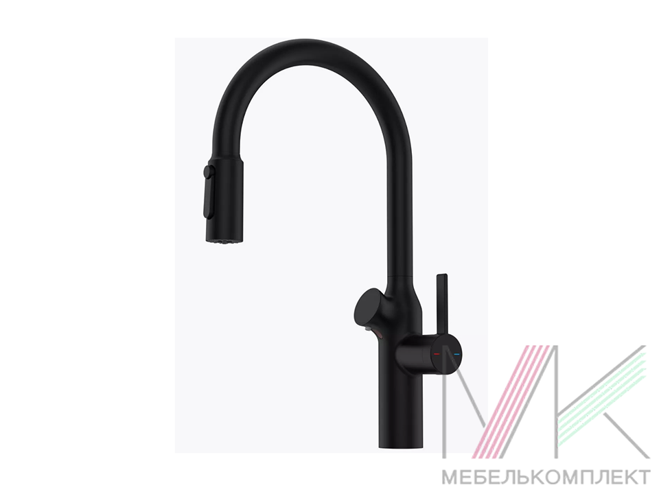 Смеситель OULIN OL-8018 Black с дозатором