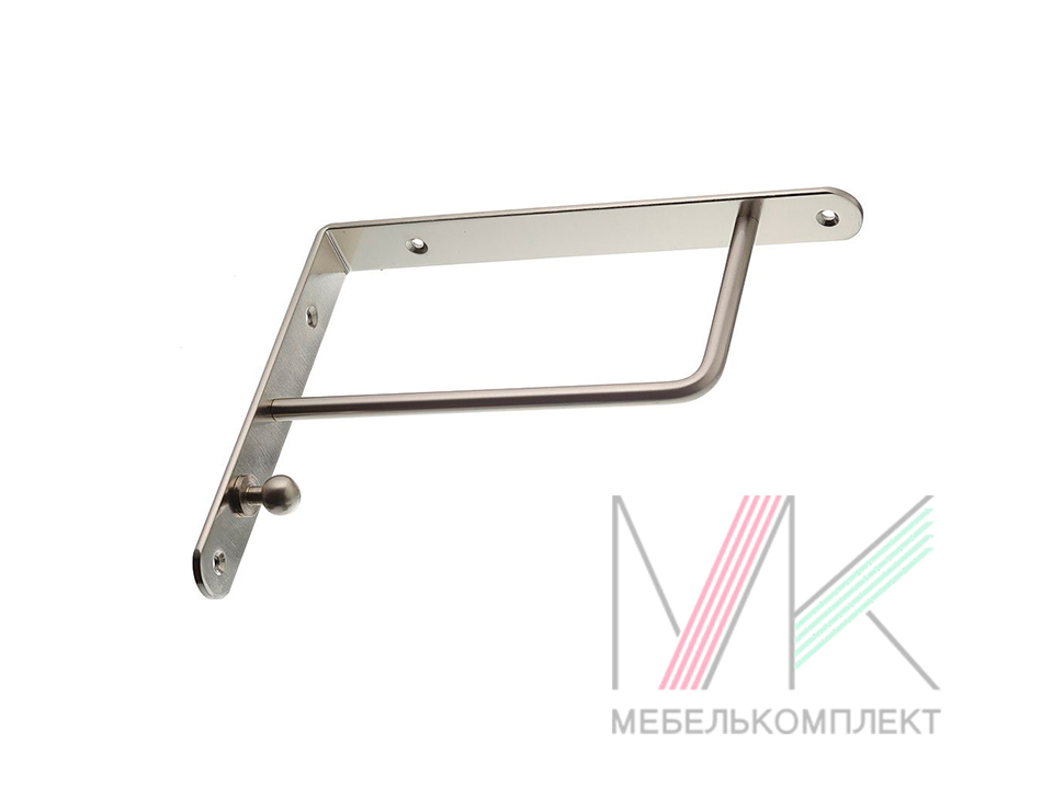 Полкодержатель стальной с вешалкой 250*195 WB-073026-06 инокс
