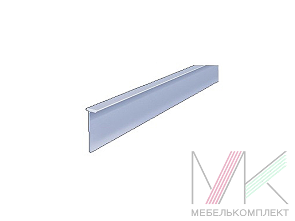 Планка угловая под 3D-кромку матовый хром 0,6м (100) R 2,5