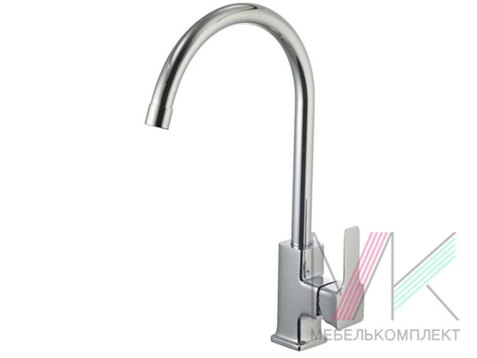 Смеситель LEMARK для кух. мойки "BASIS"  моно высок. поворот. излив , хром (LM3605C) 