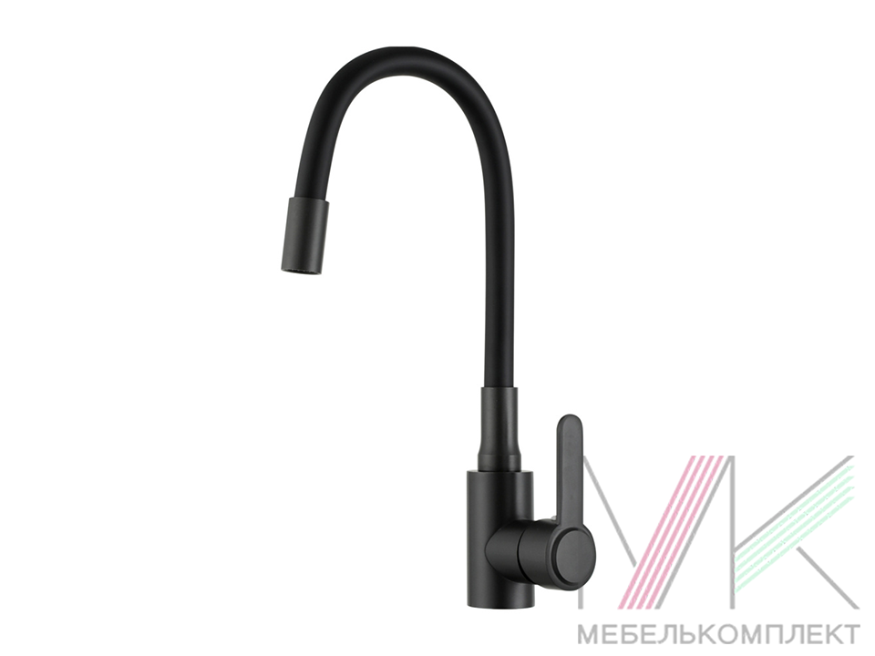 Смеситель FRUD R 42052-39 для кухни утка на гайке d35мм гибкий излив Графит